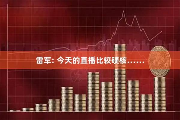 雷军: 今天的直播比较硬核……