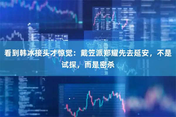 看到韩冰接头才惊觉：戴笠派郑耀先去延安，不是试探，而是密杀