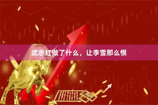 武志红做了什么，让李雪那么恨